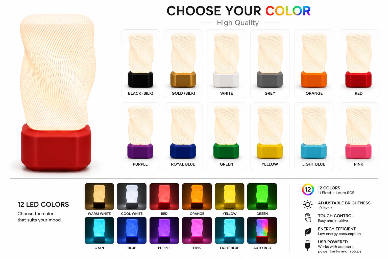 Modern Twisted Table Lamp – Wholesale Available