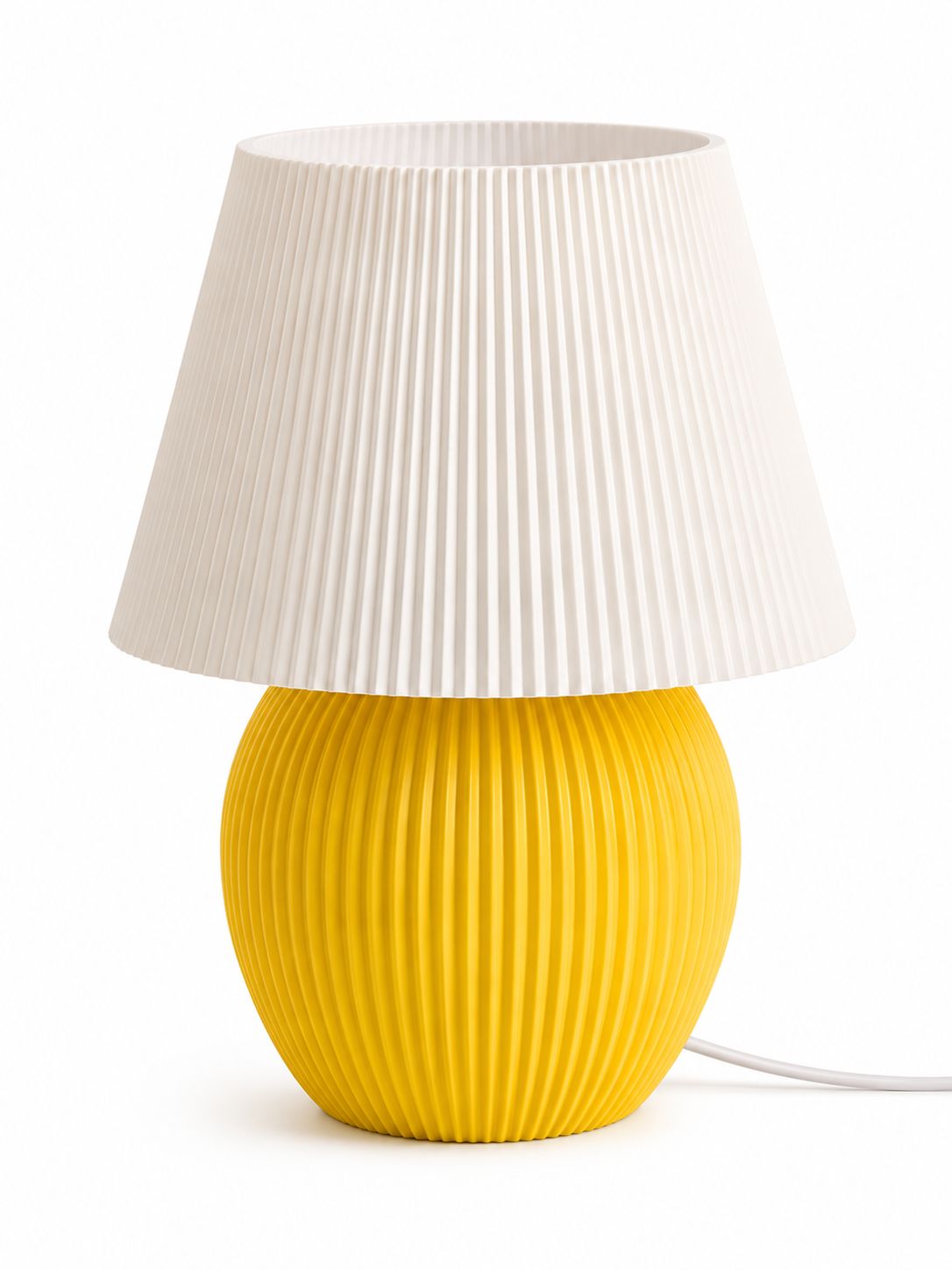 Prime Print 3D Mushroom Ribbed Table Lamp with RGB LED Light
