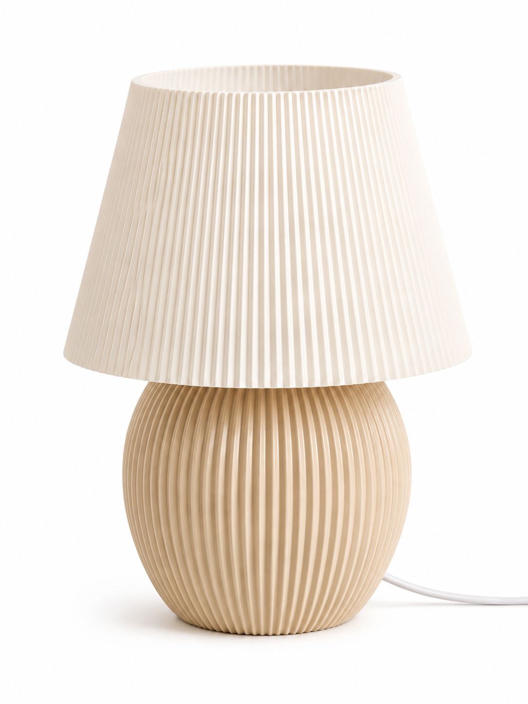 Prime Print 3D Mushroom Ribbed Table Lamp with RGB LED Light