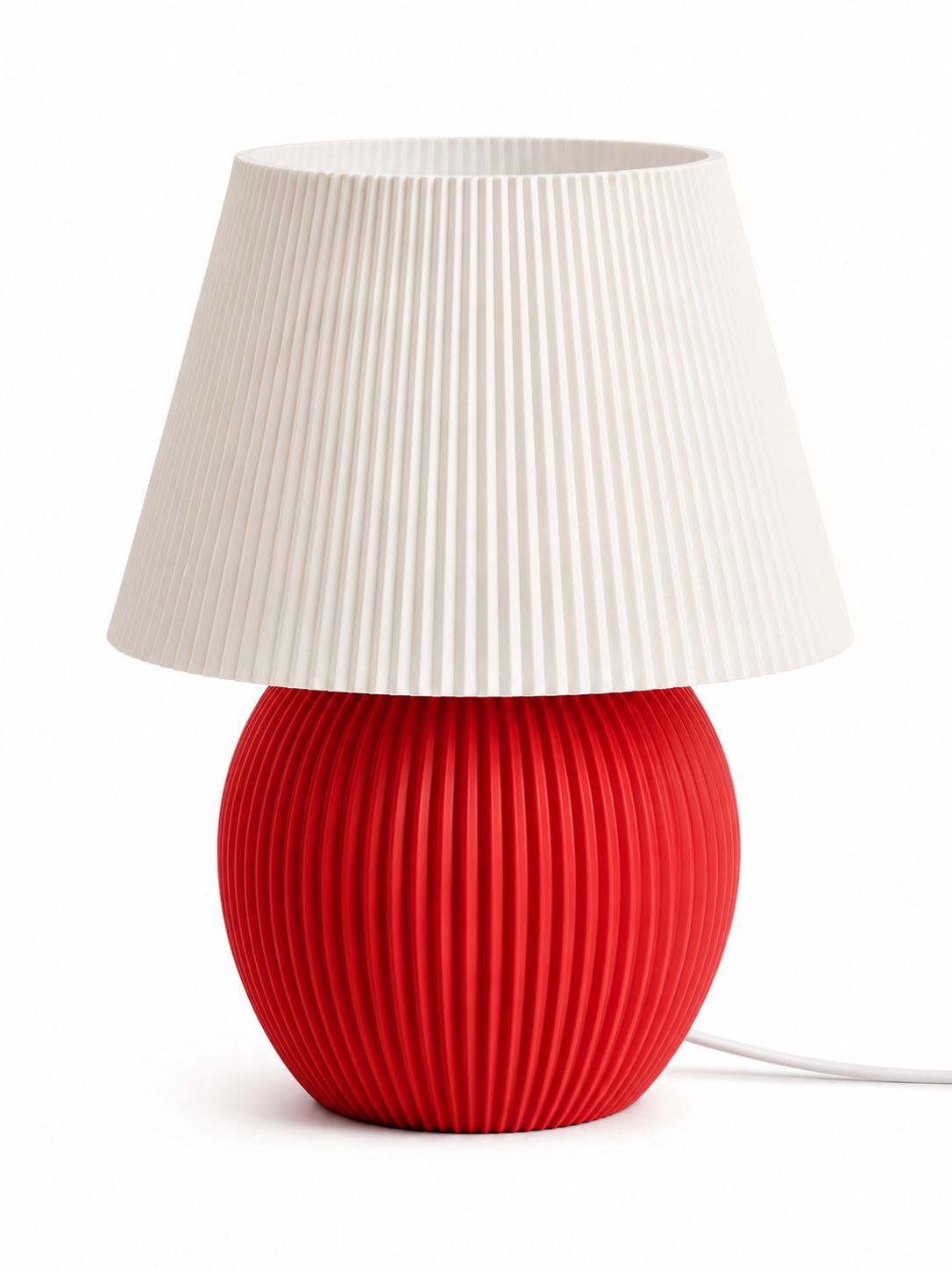Prime Print 3D Mushroom Ribbed Table Lamp with RGB LED Light