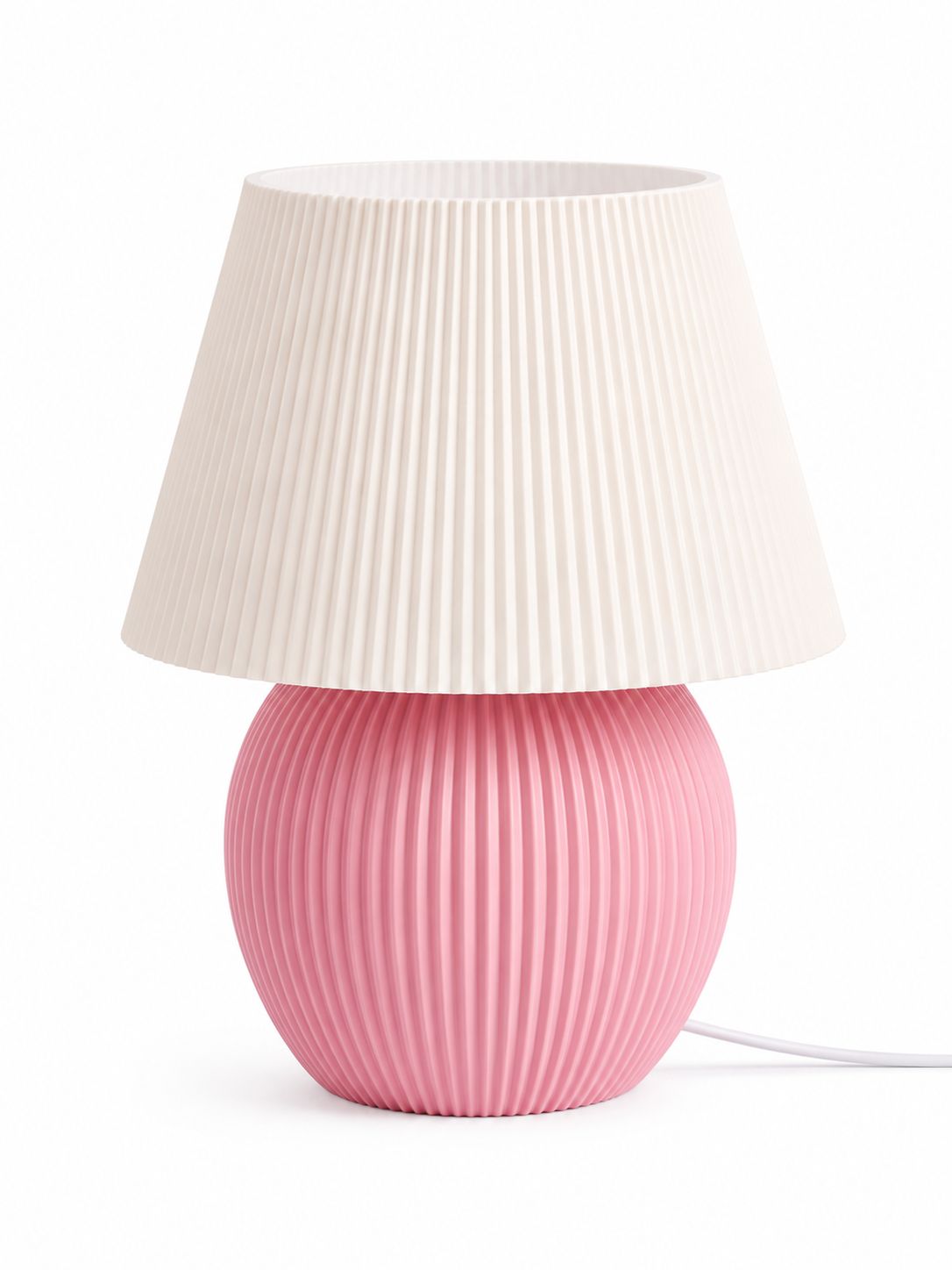 Prime Print 3D Mushroom Ribbed Table Lamp with RGB LED Light