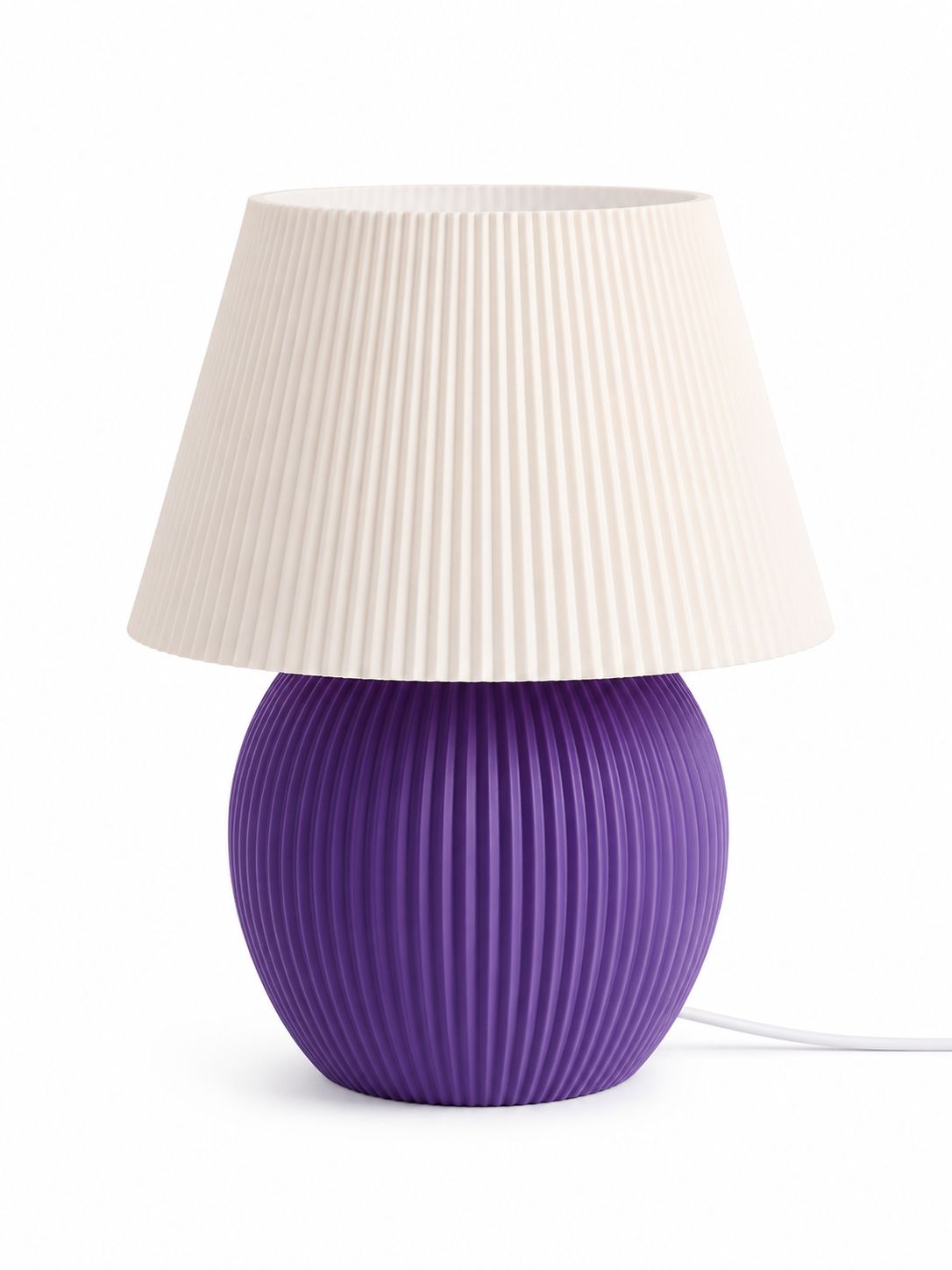 Prime Print 3D Mushroom Ribbed Table Lamp with RGB LED Light